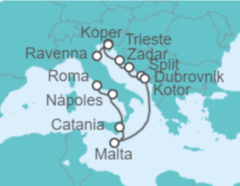 Itinerario del Crucero desde Ravenna (Italia) a Civitavecchia (Roma) - Royal Caribbean