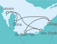 Itinerario del Crucero Qatar, Emiratos Arabes - MSC Cruceros