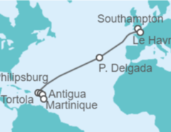 Itinerario del Crucero Francia, Portugal, Islas Vírgenes - Reino Unido, Saint Maarten, Antigua Y Barbuda - MSC Cruceros