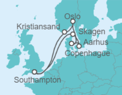 Itinerario del Crucero Noruega, Dinamarca - Princess Cruises