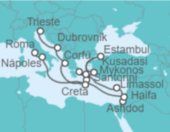 Itinerario del Crucero desde Trieste (Italia) a Civitavecchia (Roma) - Princess Cruises