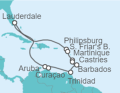 Itinerario del Crucero Saint Maarten, Martinica, Santa Lucía, Barbados, Trinidad Y Tobago, Aruba, Curaçao - Princess Cruises