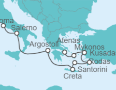 Itinerario del Crucero Italia, Grecia, Turquía - Princess Cruises