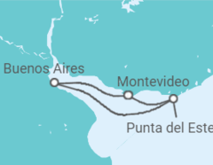 Itinerario del Crucero Uruguay - Costa Cruceros