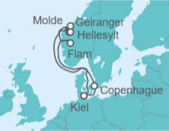 Itinerario del Crucero Noruega, Alemania - MSC Cruceros