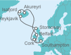 Itinerario del Crucero Islandia, Irlanda - Cunard