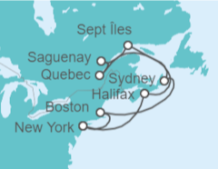 Itinerario del Crucero USA, Canadá - Cunard