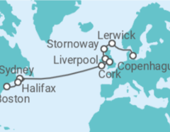 Itinerario del Crucero Reino Unido, Canadá - Princess Cruises