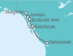 Itinerario del Crucero Alaska - Princess Cruises