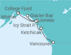 Itinerario del Crucero Alaska - Princess Cruises