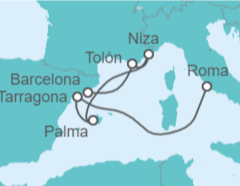 Itinerario del Crucero España, Francia - Cunard