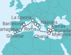 Itinerario del Crucero Gibraltar, España, Italia, Grecia, Turquía - Princess Cruises