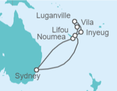 Itinerario del Crucero Nueva Caledonia, Vanuatu - Celebrity Cruises