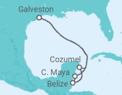 Itinerario del Crucero Belice, México - Carnival