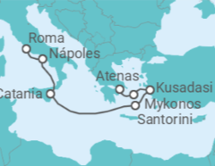 Itinerario del Crucero Italia, Grecia, Turquía - Royal Caribbean