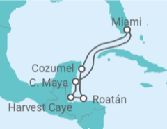 Itinerario del Crucero México, Honduras - Norwegian Cruise Line