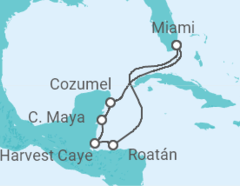 Itinerario del Crucero Honduras, México - Norwegian Cruise Line