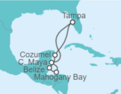 Itinerario del Crucero México, Belice - Carnival