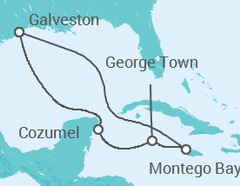 Itinerario del Crucero México, Islas Caimán, Jamaica - Carnival