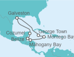 Itinerario del Crucero México, Belice, Jamaica, Islas Caimán - Carnival Cruise Line
