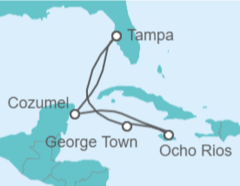 Itinerario del Crucero México, Jamaica, Islas Caimán - Carnival