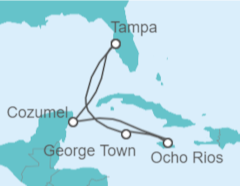 Itinerario del Crucero Islas Caimán, Jamaica, México - Carnival
