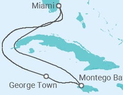 Itinerario del Crucero Jamaica, Islas Caimán - Carnival