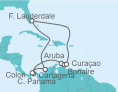 Itinerario del Crucero Colombia, Panamá, Aruba, Curaçao, Bonaire, San Eustaquio y Saba - Celebrity Cruises