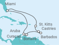 Itinerario del Crucero Santa Lucía, Barbados, Curaçao, Bonaire, San Eustaquio y Saba, Aruba - Celebrity Cruises