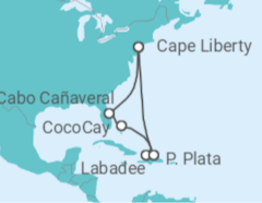 Itinerario del Crucero USA - Royal Caribbean