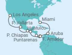 Itinerario del Crucero Aruba, Panamá, Costa Rica, México - Princess Cruises