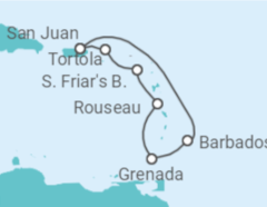 Itinerario del Crucero Islas Vírgenes - Reino Unido, Barbados - Princess Cruises