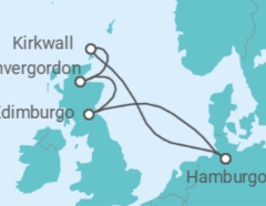 Itinerario del Crucero Reino Unido - Costa Cruceros