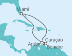 Itinerario del Crucero Curaçao, Bonaire, San Eustaquio y Saba, Aruba - Carnival