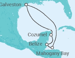 Itinerario del Crucero México, Belice - Carnival