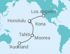 Itinerario del Crucero Polinesia Francesa, USA - Princess Cruises