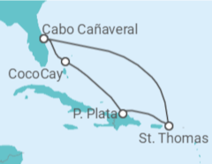 Itinerario del Crucero Islas Vírgenes - Eeuu - Royal Caribbean