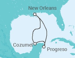 Itinerario del Crucero México - Carnival