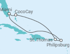 Itinerario del Crucero Islas Vírgenes - Eeuu, Saint Maarten - Royal Caribbean