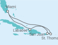 Itinerario del Crucero Puerto Rico, Islas Vírgenes - Eeuu - Royal Caribbean