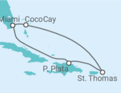 Itinerario del Crucero Islas Vírgenes - Eeuu - Royal Caribbean