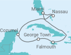 Itinerario del Crucero Bahamas, México, Islas Caimán, Jamaica - Royal Caribbean
