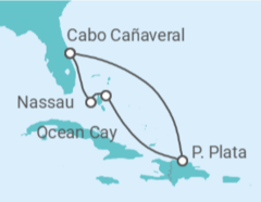 Itinerario del Crucero Bahamas - MSC Cruceros