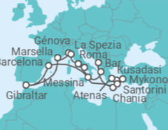 Itinerario del Crucero Gibraltar, Francia, Italia, Grecia, Turquía - Princess Cruises