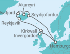 Itinerario del Crucero Islandia, Reino Unido - Costa Cruceros