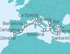 Itinerario del Crucero Grecia, Italia, España, Gibraltar - Princess Cruises