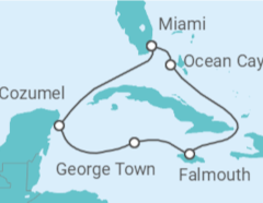 Itinerario del Crucero Jamaica, Islas Caimán, México - MSC Cruceros