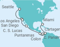 Itinerario del Crucero USA, México, Costa Rica, Panamá, Colombia - MSC Cruceros