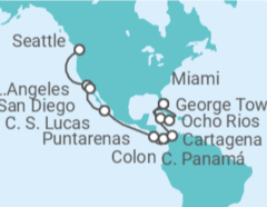 Itinerario del Crucero desde Seattle (EE.UU.)  a Miami (Florida) - MSC Cruceros