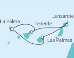 Itinerario del Crucero Islas Canarias - MSC Cruceros